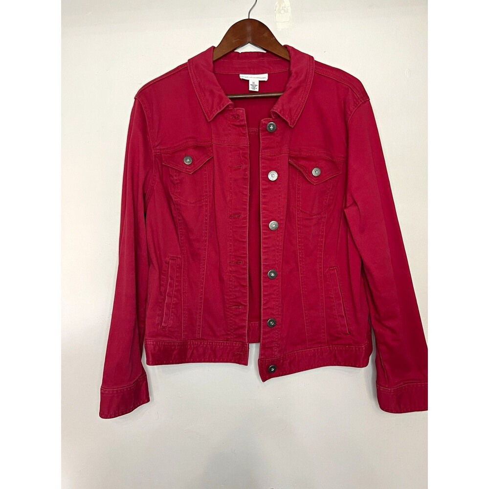 Style & Co. Denim Women's XL Red Denim Jacket